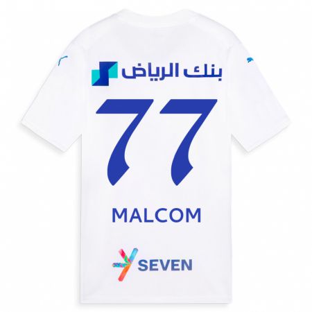 Kandiny Niño Camiseta Malcom #77 Blanco 2ª Equipación 2023/24 La Camisa Chile
