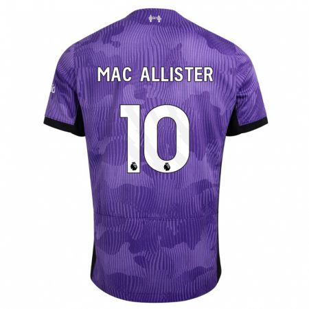 Kandiny Niño Camiseta Alexis Mac Allister #10 Púrpura Equipación Tercera 2023/24 La Camisa Chile