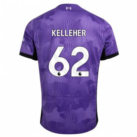 Kandiny Niño Camiseta Caoimhín Kelleher #62 Púrpura Equipación Tercera 2023/24 La Camisa Chile