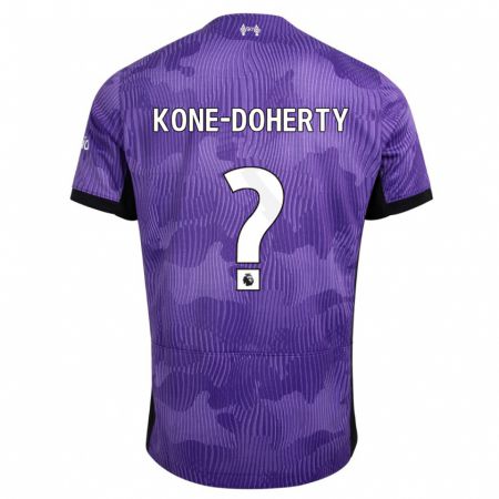 Kandiny Niño Camiseta Trent Kone-Doherty #0 Púrpura Equipación Tercera 2023/24 La Camisa Chile