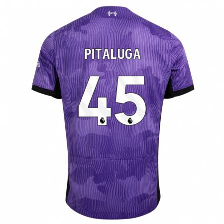 Kandiny Niño Camiseta Marcelo Pitaluga #45 Púrpura Equipación Tercera 2023/24 La Camisa Chile