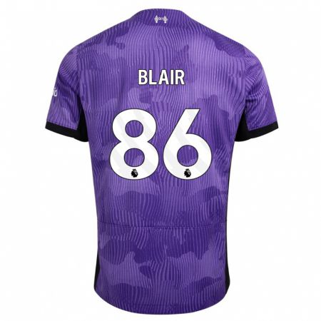 Kandiny Niño Camiseta Harvey Blair #86 Púrpura Equipación Tercera 2023/24 La Camisa Chile