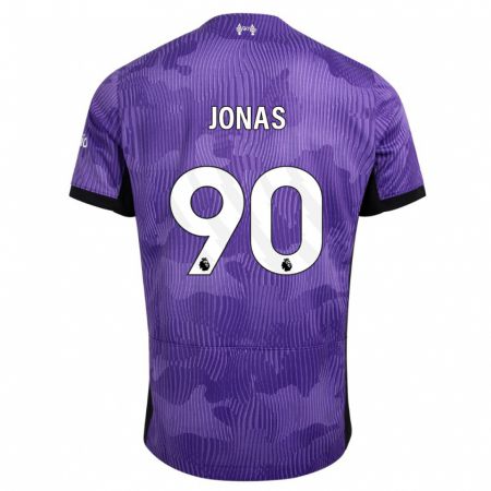 Kandiny Niño Camiseta Lee Jonas #90 Púrpura Equipación Tercera 2023/24 La Camisa Chile