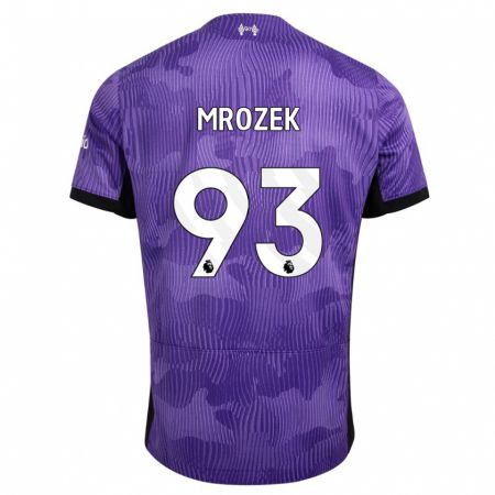 Kandiny Niño Camiseta Fabian Mrozek #93 Púrpura Equipación Tercera 2023/24 La Camisa Chile