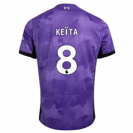 Kandiny Niño Camiseta Naby Keïta #8 Púrpura Equipación Tercera 2023/24 La Camisa Chile