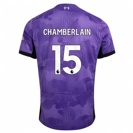 Kandiny Niño Camiseta Alex Oxlade Chamberlain #15 Púrpura Equipación Tercera 2023/24 La Camisa Chile
