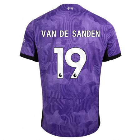Kandiny Niño Camiseta Shanice Van De Sanden #19 Púrpura Equipación Tercera 2023/24 La Camisa Chile