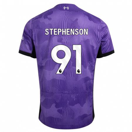 Kandiny Niño Camiseta Luca Stephenson #91 Púrpura Equipación Tercera 2023/24 La Camisa Chile