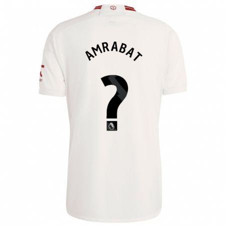 Kandiny Niño Camiseta Sofyan Amrabat #0 Blanco Equipación Tercera 2023/24 La Camisa Chile