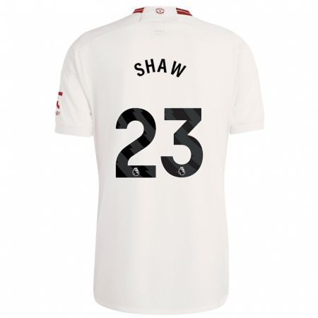 Kandiny Niño Camiseta Luke Shaw #23 Blanco Equipación Tercera 2023/24 La Camisa Chile