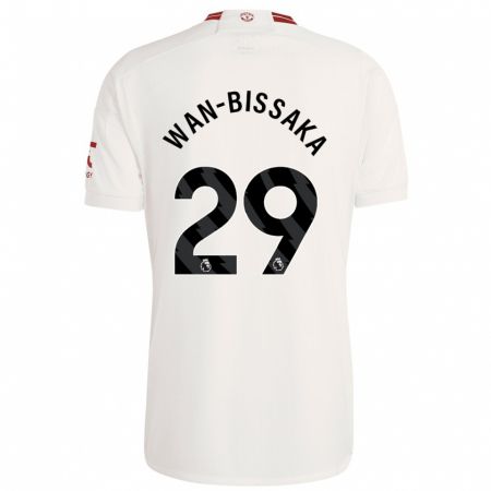 Kandiny Niño Camiseta Aaron Wan-Bissaka #29 Blanco Equipación Tercera 2023/24 La Camisa Chile