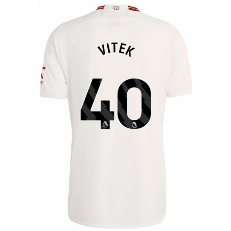 Kandiny Niño Camiseta Radek Vitek #40 Blanco Equipación Tercera 2023/24 La Camisa Chile