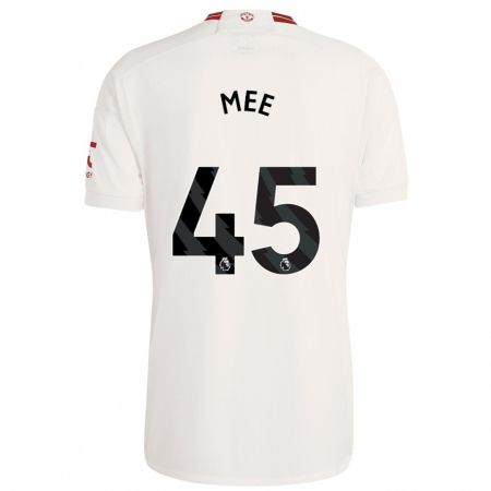 Kandiny Niño Camiseta Dermot Mee #45 Blanco Equipación Tercera 2023/24 La Camisa Chile