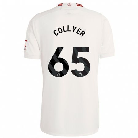 Kandiny Niño Camiseta Toby Collyer #65 Blanco Equipación Tercera 2023/24 La Camisa Chile