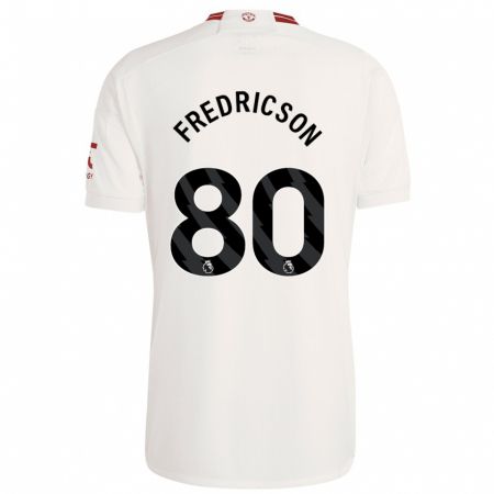 Kandiny Niño Camiseta Tyler Fredricson #80 Blanco Equipación Tercera 2023/24 La Camisa Chile