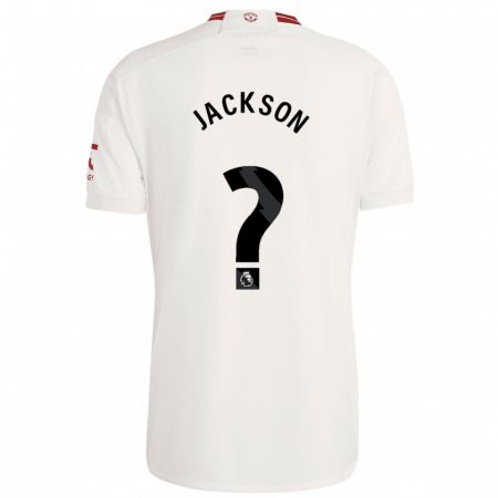 Kandiny Niño Camiseta Louis Jackson #0 Blanco Equipación Tercera 2023/24 La Camisa Chile