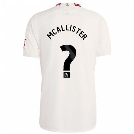 Kandiny Niño Camiseta Finley Mcallister #0 Blanco Equipación Tercera 2023/24 La Camisa Chile