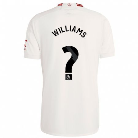 Kandiny Niño Camiseta Ethan Williams #0 Blanco Equipación Tercera 2023/24 La Camisa Chile