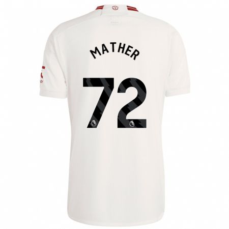 Kandiny Niño Camiseta Sam Mather #72 Blanco Equipación Tercera 2023/24 La Camisa Chile