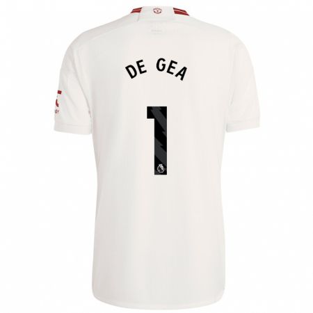 Kandiny Niño Camiseta David De Gea #1 Blanco Equipación Tercera 2023/24 La Camisa Chile