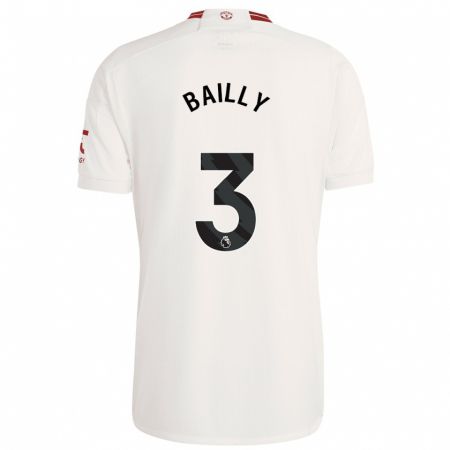 Kandiny Niño Camiseta Eric Bailly #3 Blanco Equipación Tercera 2023/24 La Camisa Chile