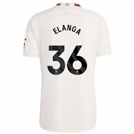 Kandiny Niño Camiseta Anthony Elanga #36 Blanco Equipación Tercera 2023/24 La Camisa Chile