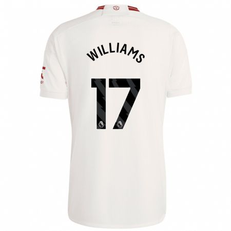Kandiny Niño Camiseta Rachel Williams #17 Blanco Equipación Tercera 2023/24 La Camisa Chile