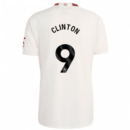 Kandiny Niño Camiseta Grace Clinton #9 Blanco Equipación Tercera 2023/24 La Camisa Chile