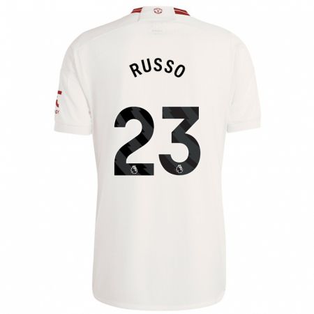 Kandiny Niño Camiseta Alessia Russo #23 Blanco Equipación Tercera 2023/24 La Camisa Chile