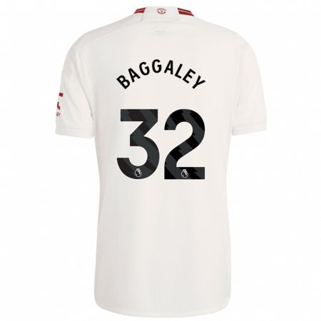 Kandiny Niño Camiseta Sophie Baggaley #32 Blanco Equipación Tercera 2023/24 La Camisa Chile