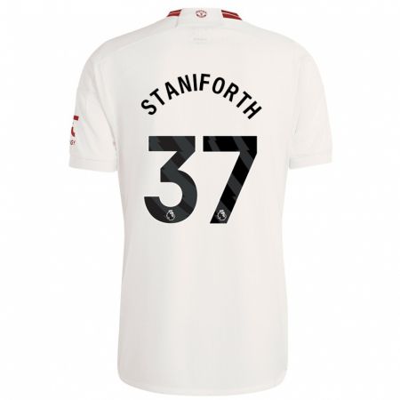 Kandiny Niño Camiseta Lucy Staniforth #37 Blanco Equipación Tercera 2023/24 La Camisa Chile