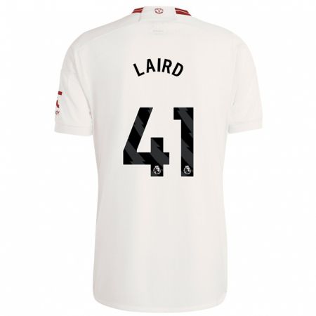 Kandiny Niño Camiseta Ethan Laird #41 Blanco Equipación Tercera 2023/24 La Camisa Chile