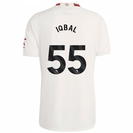 Kandiny Niño Camiseta Zidane Iqbal #55 Blanco Equipación Tercera 2023/24 La Camisa Chile