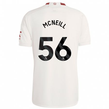 Kandiny Niño Camiseta Charlie Mcneill #56 Blanco Equipación Tercera 2023/24 La Camisa Chile