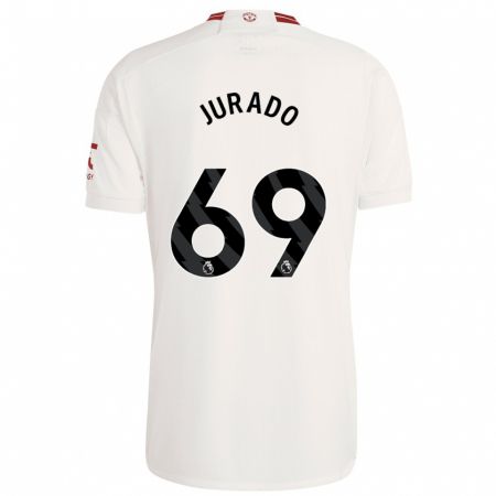 Kandiny Niño Camiseta Marc Jurado #69 Blanco Equipación Tercera 2023/24 La Camisa Chile