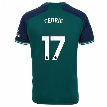 Kandiny Niño Camiseta Cédric Soares #17 Verde Equipación Tercera 2023/24 La Camisa Chile