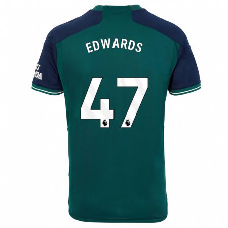 Kandiny Niño Camiseta Khayon Edwards #47 Verde Equipación Tercera 2023/24 La Camisa Chile