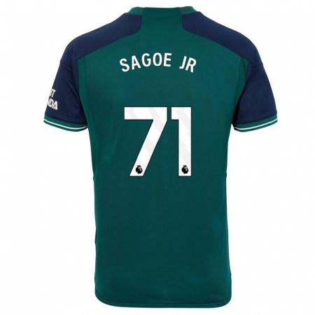 Kandiny Niño Camiseta Charles Sagoe Jr #71 Verde Equipación Tercera 2023/24 La Camisa Chile