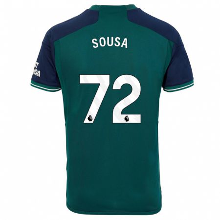 Kandiny Niño Camiseta Lino Sousa #72 Verde Equipación Tercera 2023/24 La Camisa Chile