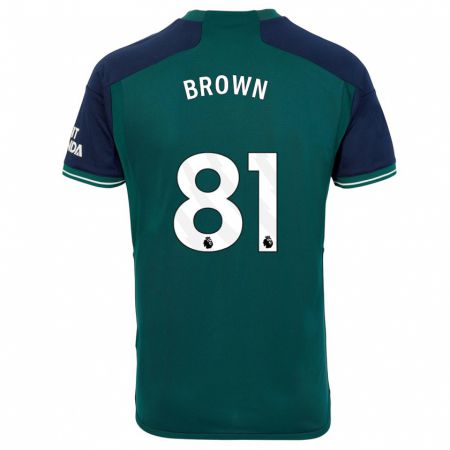 Kandiny Niño Camiseta Luis Brown #81 Verde Equipación Tercera 2023/24 La Camisa Chile