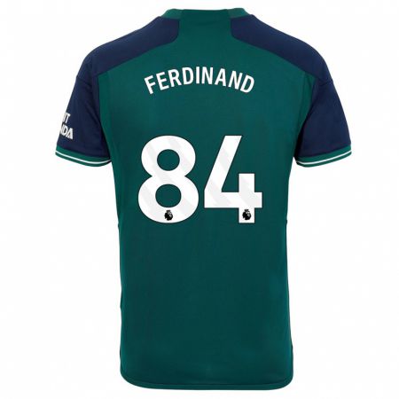 Kandiny Niño Camiseta Seb Ferdinand #84 Verde Equipación Tercera 2023/24 La Camisa Chile