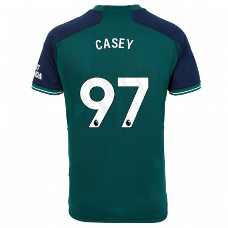 Kandiny Niño Camiseta Dan Casey #97 Verde Equipación Tercera 2023/24 La Camisa Chile