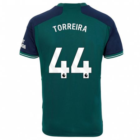 Kandiny Niño Camiseta Lucas Torreira #44 Verde Equipación Tercera 2023/24 La Camisa Chile
