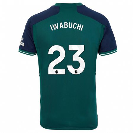 Kandiny Niño Camiseta Mana Iwabuchi #23 Verde Equipación Tercera 2023/24 La Camisa Chile