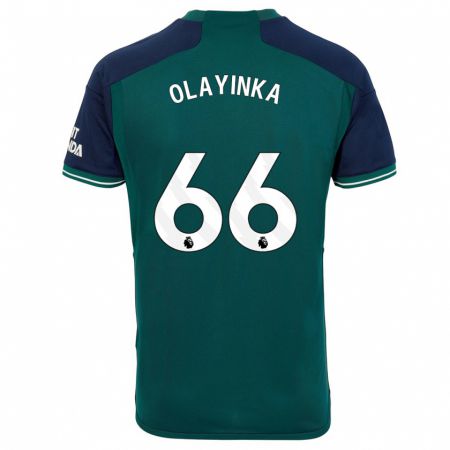 Kandiny Niño Camiseta James Olayinka #66 Verde Equipación Tercera 2023/24 La Camisa Chile