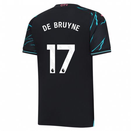 Kandiny Niño Camiseta Kevin De Bruyne #17 Azul Oscuro Equipación Tercera 2023/24 La Camisa Chile