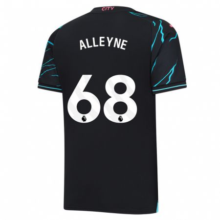 Kandiny Niño Camiseta Max Alleyne #68 Azul Oscuro Equipación Tercera 2023/24 La Camisa Chile