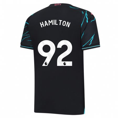 Kandiny Niño Camiseta Micah Hamilton #92 Azul Oscuro Equipación Tercera 2023/24 La Camisa Chile