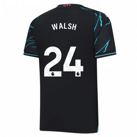 Kandiny Niño Camiseta Keira Walsh #24 Azul Oscuro Equipación Tercera 2023/24 La Camisa Chile