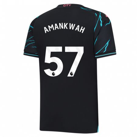 Kandiny Niño Camiseta Yeboah Amankwah #57 Azul Oscuro Equipación Tercera 2023/24 La Camisa Chile